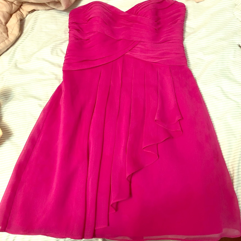 Short Pink Bridesmaid Dress